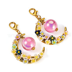 2Pcs Alloy & Resin & Acrylic Pendant Decorations&nbsp;HJEW-TAC0111