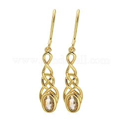 Oval Brass Micro Pave Clear Cubic Zirconia Stud Earrings&nbsp;EJEW-R018-05G