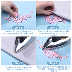4Pcs 2 Style Leaf Computerized Embroidery Cloth Iron on/Sew on Patches&nbsp;DIY-GF0008-58A