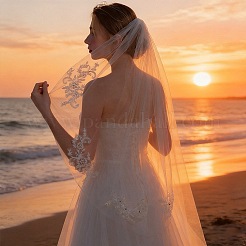 Polyester Mesh Bridal Veils&nbsp;AJEW-WH20067-069