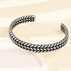 Retro 316 Surgical Stainless Steel Cuff Bangles&nbsp;BJEW-C142-14A-AS