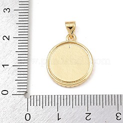 Brass Micro Pave Cubic Zirconia Pendants&nbsp;KK-F919-17G