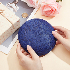 Imitation Hemp Round Fascinator Hat Base for Millinery&nbsp;AJEW-WH0472-45C-01