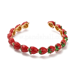Brass Enamel Cuff Bracelets&nbsp;BJEW-L703-02B-G