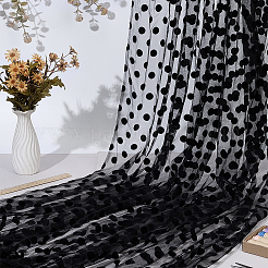Polyester Polka Dot Mesh Fabric&nbsp;DIY-WH0899-795