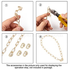 Brass Micro Pave Cubic Zirconia Screw Carabiner Lock Charms&nbsp;LS-ZIRC-G160-22G