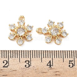 Brass Micro Pave Cubic Zirconia Pendants&nbsp;KK-Z136-69G