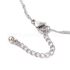 304 Stainless Steel Ball Singapore Chain Necklaces&nbsp;NJEW-JN05169