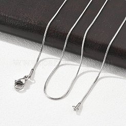 Non-Tarnish 304 Stainless Steel Snake Chains Necklaces&nbsp;X-STAS-F094-24P