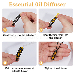2Pcs 2 Styles Stainless Steel Perfume Bottle Necklaces&nbsp;NJEW-FH0001-30B