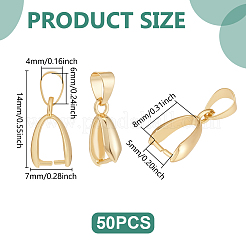 50Pcs Brass Pinch Bails&nbsp;KK-UN0005-32