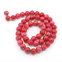 Dyed Natural Jade Beads Strands&nbsp;G-D434-6mm-08-1