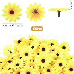 100Pcs Cloth Artificial Sunflower&nbsp;DIY-SP0005-96A