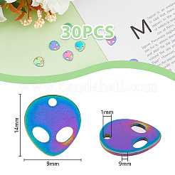 30Pcs Ion Plating(IP) 201 Stainless Steel Charms&nbsp;STAS-HY0001-26