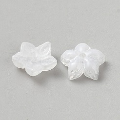 Baking Paint Handmade Lampwork Bead Cap&nbsp;LAMP-WH0009-21B