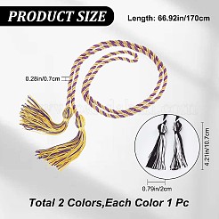 2Pcs 2 Style Polyester Tassel Big Pendant Decorations&nbsp;FIND-GF0004-11