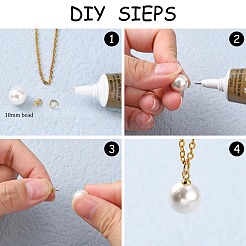 PVD Vacuum Plating 304 Stainless Steel Cup Pearl Peg Bails Pin Pendants&nbsp;STAS-I120-56-G