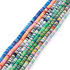 8 Strands 8 Colors Handmade Polymer Clay Beads Strands&nbsp;CLAY-TA0001-30