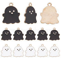 80Pcs 2 Colors Alloy Enamel Pendants&nbsp;ENAM-SC0006-81