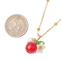 Resin Fruit Pendant Necklaces&nbsp;NJEW-JN05204-04