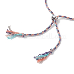 Macrame Cotton Cord Slider Bracelet Making&nbsp;AJEW-JB01536-02
