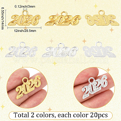 40Pcs 2 Colors Alloy Pendants&nbsp;FIND-SC0020-50