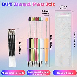 9Pcs ABS Plastic Ball-Point Pen&nbsp;AJEW-FS0001-43C