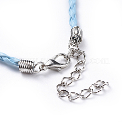 Trendy Braided Imitation Leather Necklace Making&nbsp;NJEW-S105-010