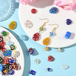 110Pcs 10 Styles Handmade Millefiori Glass Beads&nbsp;LK-SC0001-01