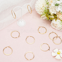 5 Pairs 304 Stainless Steel Hoop Earrings&nbsp;EJEW-BBC0001-92