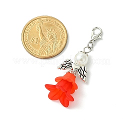 7Pcs Flower Angel Acrylic Pendant Decorations&nbsp;HJEW-JM03783