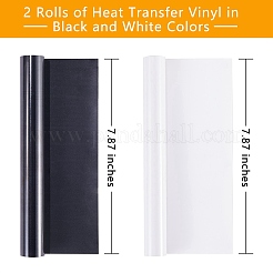 2 Rolls Black & White Heat Transfer Vinyl Roll&nbsp;DIY-SZ0003-62