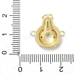 Brass Micro Pave Clear Cubic Zirconia Ladybug Links&nbsp;KK-I379-05G