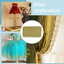 Polyester Wavy Lace Ribbon&nbsp;OCOR-WH0082-365A