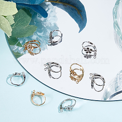 24Pcs 2 Colors Brass Leverback Earring Findings&nbsp;KK-BBC0004-28