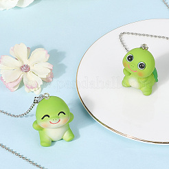 3Pcs Tortoise Resin Charms Ceiling Fan Pull Chain Extenders&nbsp;HJEW-CP00049