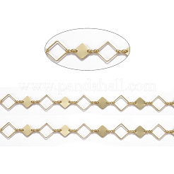 Handmade Brass Rhombus Link Chains&nbsp;CHC-I036-07G