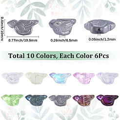 54Pcs 9 Colors Electroplate Transparent Glass Beads&nbsp;GLAA-SC0003-05