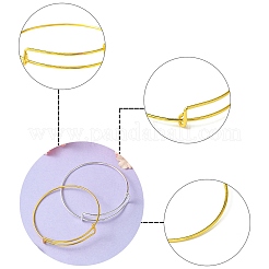 20Pcs 2 Colors Iron Bangle Making&nbsp;BJEW-YW0001-13
