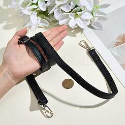 1Pc Black PU Imitation Leather Adjustable Bag Straps&nbsp;AJEW-CL0002-19P