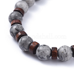 Natural Picasso Jasper Stretch Bracelets&nbsp;BJEW-JB04492-05