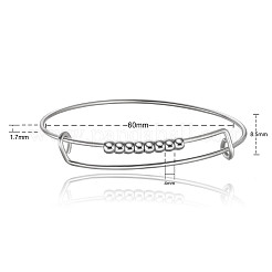 Adjustable 304 Stainless Steel Expandable Bangles&nbsp;JB704A