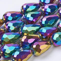 Electroplate Glass Beads Strands&nbsp;EGLA-D017-15x10mm-4