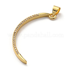 Brass with Cubic Zirconia Pendants&nbsp;KK-K341-32G-01