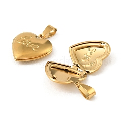 316 Stainless Steel Locket Pendants&nbsp;STAS-K321-22G