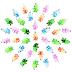 40Pcs 5 Styles Opaque Resin Pendants&nbsp;RESI-CJ0003-56