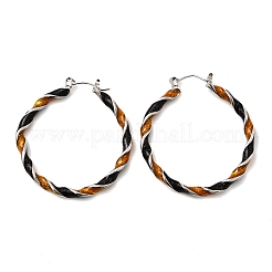 Alloy Enamel Hoop Earrings&nbsp;EJEW-P319-06P