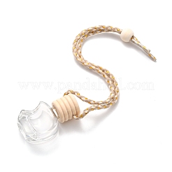 Empty Glass Perfume Bottle Pendants&nbsp;HJEW-C009-02