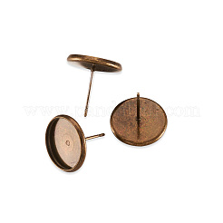 Brass Ear Studs Settings&nbsp;X-IFIN-Q005-AB