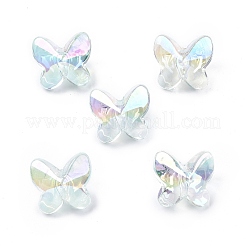 UV Plating Rainbow Iridescent Acrylic Beads&nbsp;OACR-H015-04